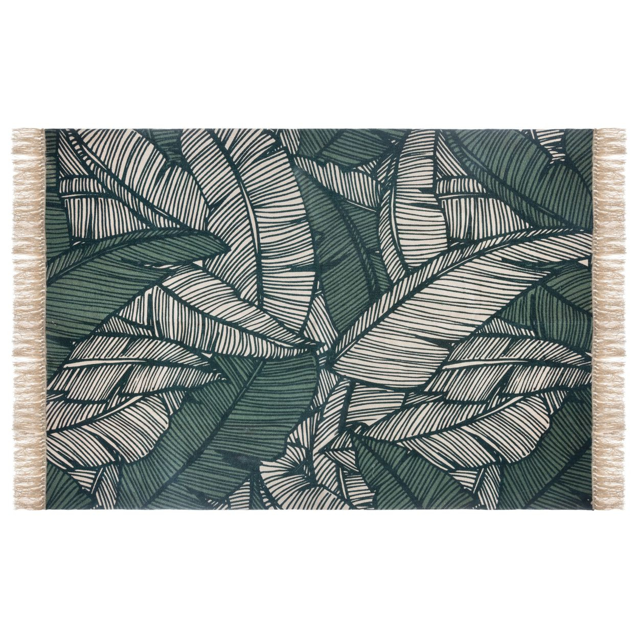 Duży bawełniany dywan z frędzlami do salonu i pokoju 120x170 cm boho