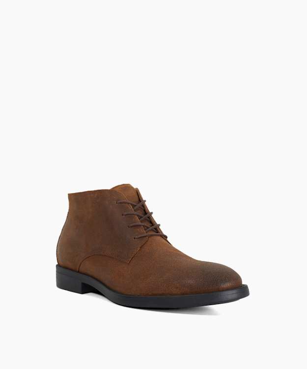 Sainty Brown - Casual Suede Lace Up Boots