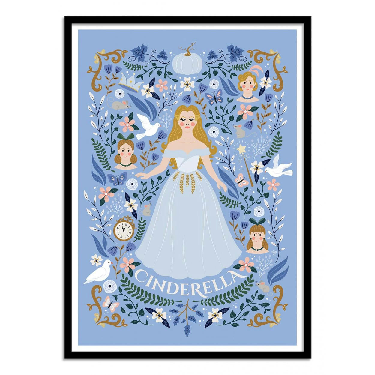 VESNA SKORNSEK - CINDERELLA - VESNA SKORNSEK - Affiche d'art enfant 30 x 40 cm