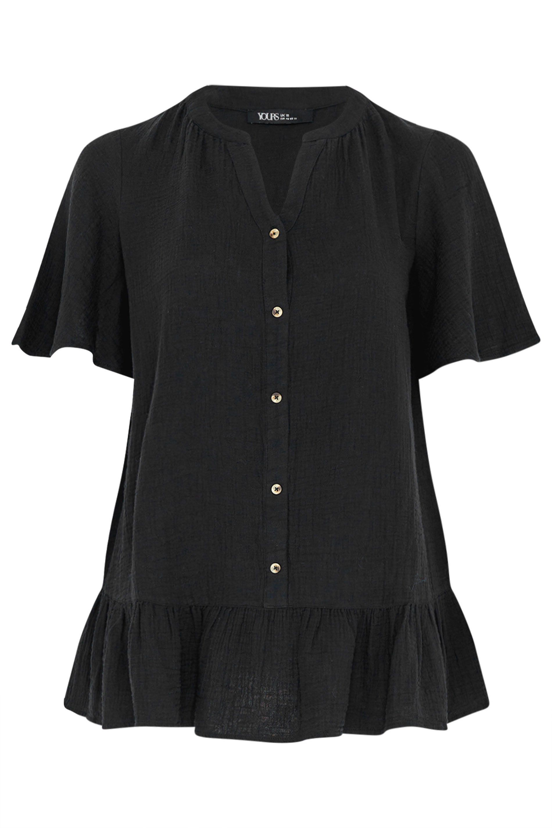 Yours Cheesecloth Button Through Top