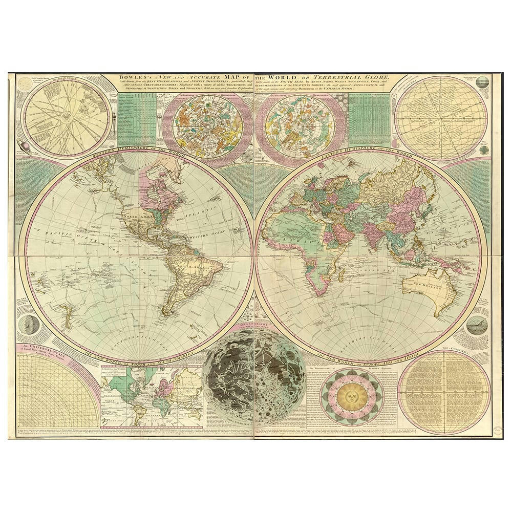 - Tableau cartographie ancienne carte No.59 80x100cm