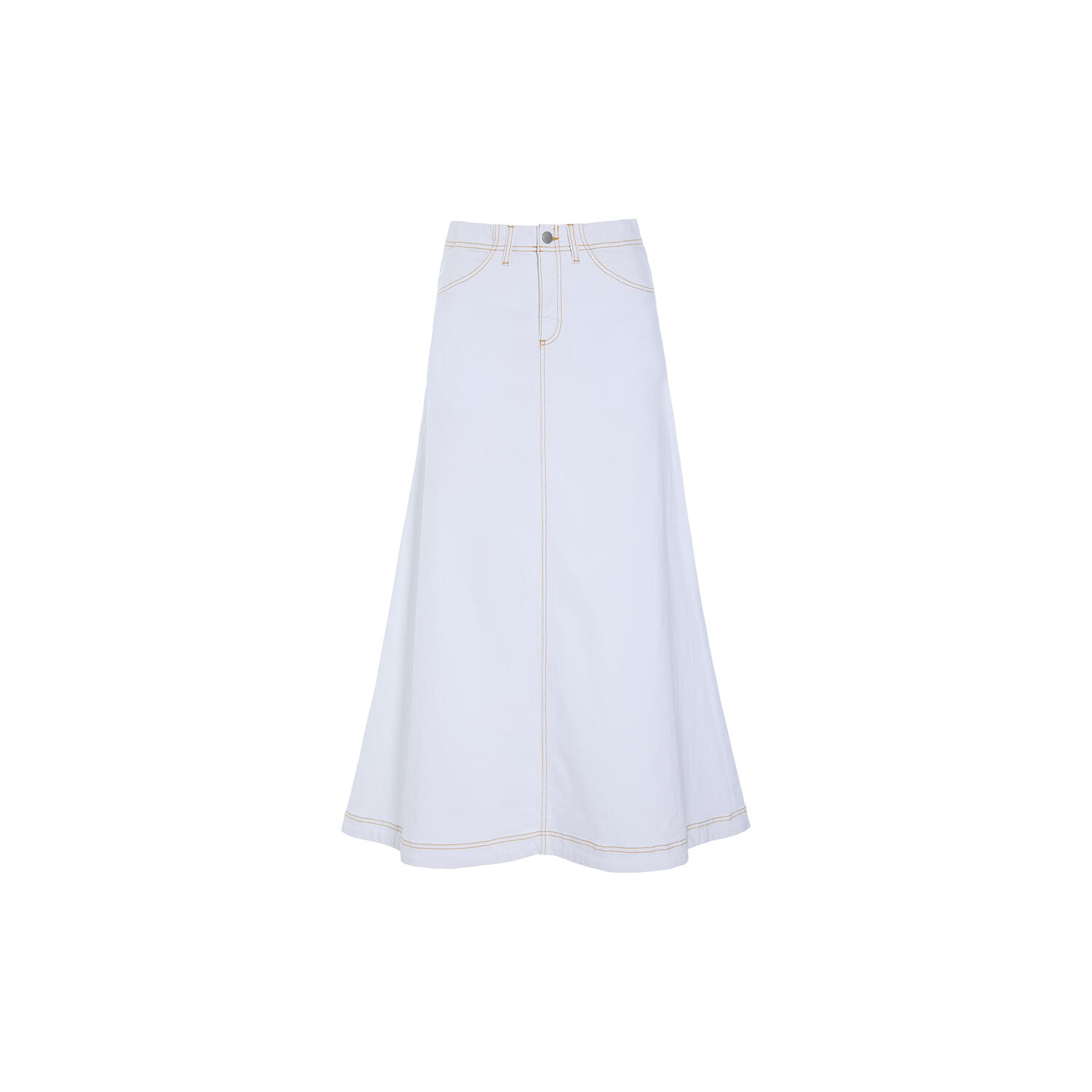 Jinzu lang nederdel, white