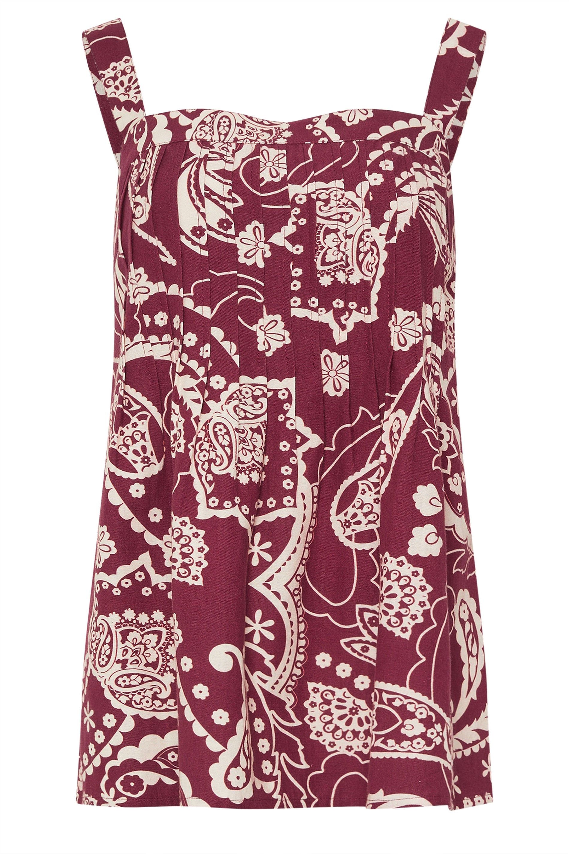 Long Tall Sally Tall Pleated Linen Vest Top