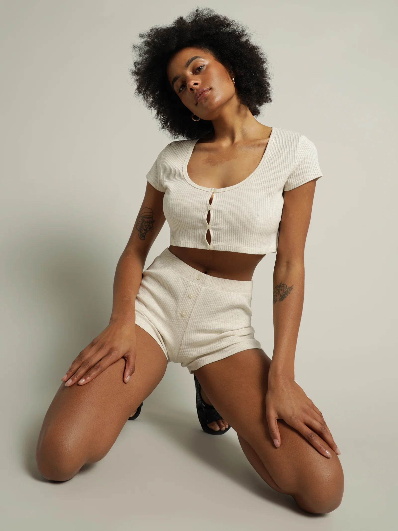 Ribbed Lounge Shorts
