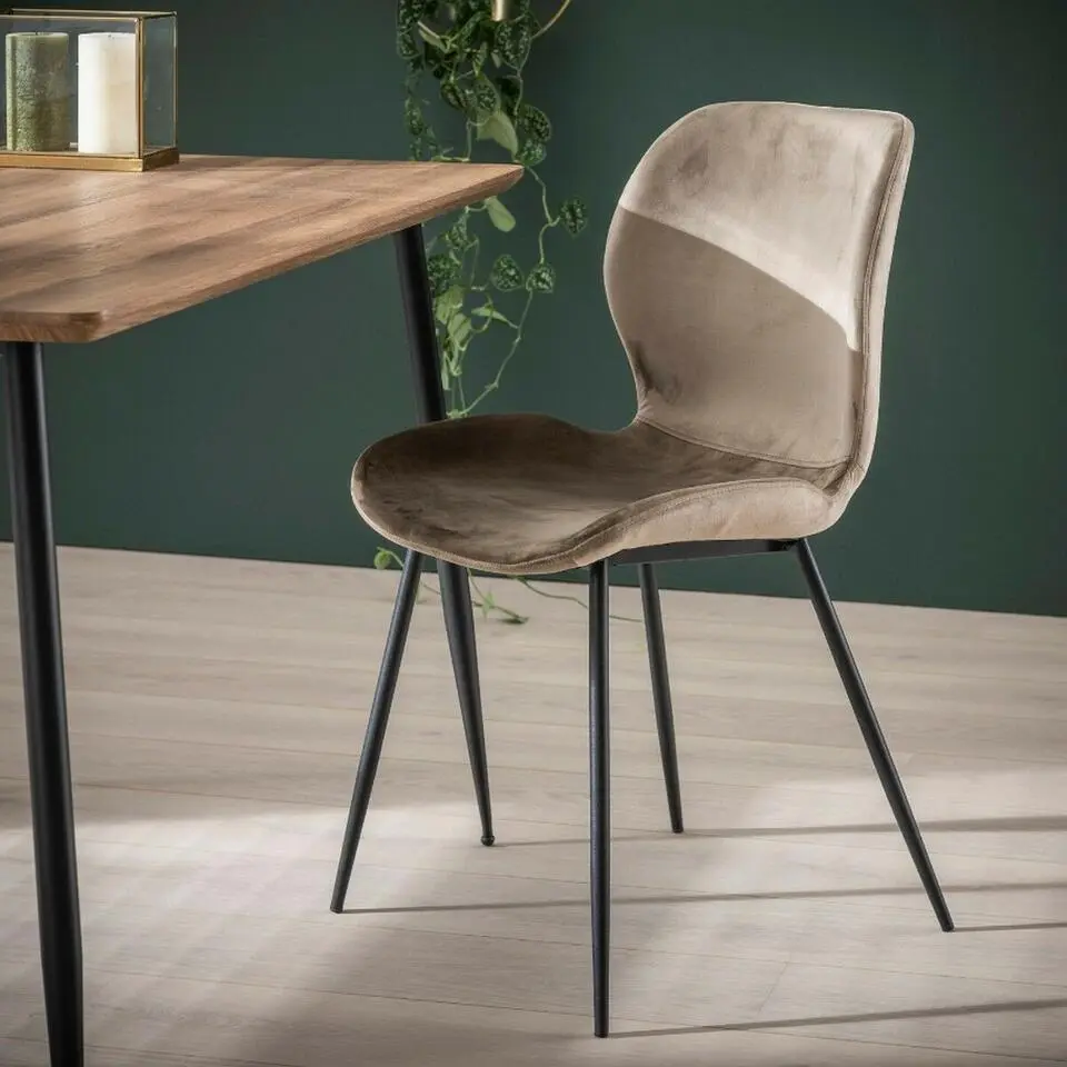 Fraaai - Verona eetkamerstoel velvet champagne