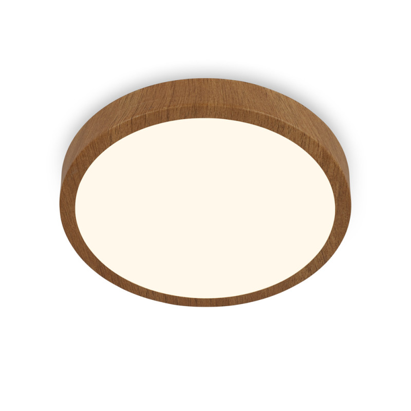 Plafonnier LED bois Ø 38 cm blanc chaud 2900 lm 24 W BRILONER