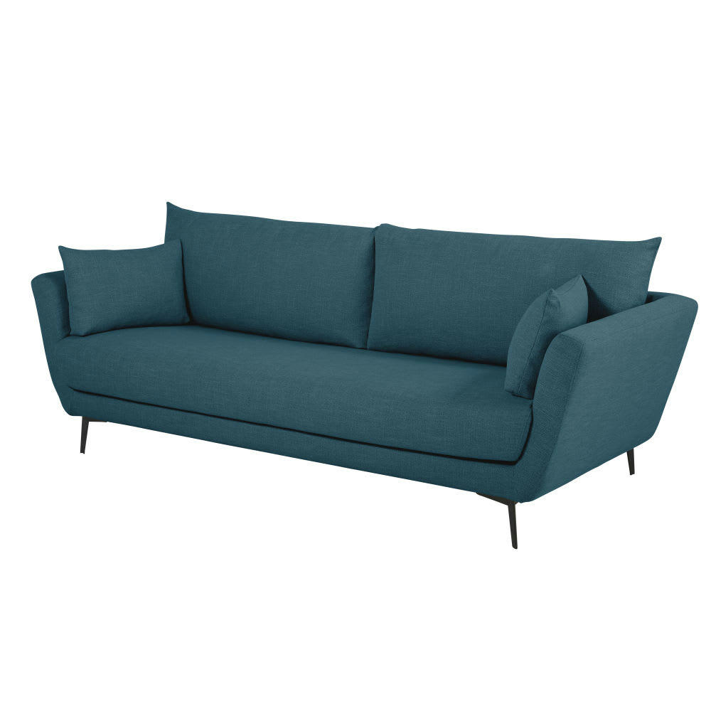 Prague - Canapé 2/3 places bleu pétrole