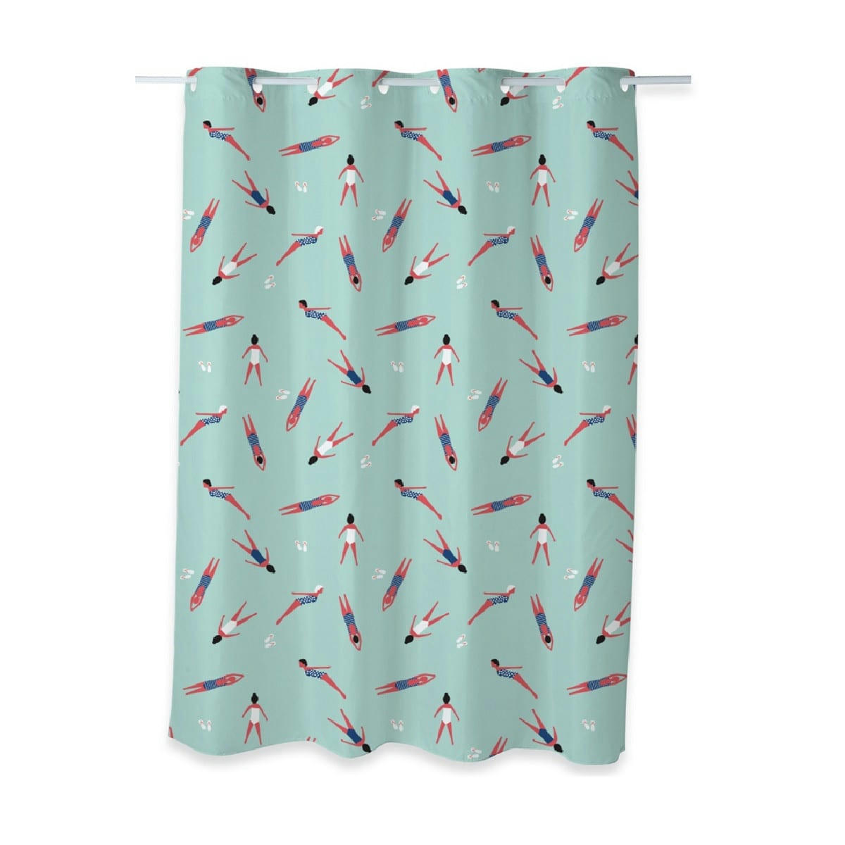 AQUA POOL - Rideau de douche imprimé 180x200cm