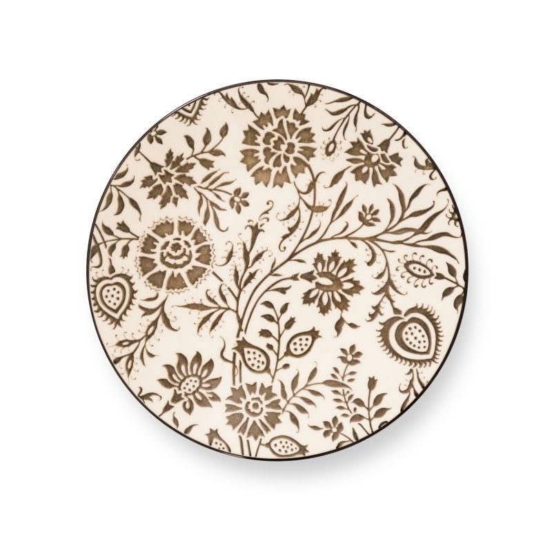 MUMBAI - Assiette dessert en Grès Beige/Gris