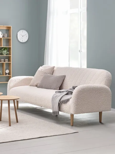 Sovesofa PARADIS råhvid teddy