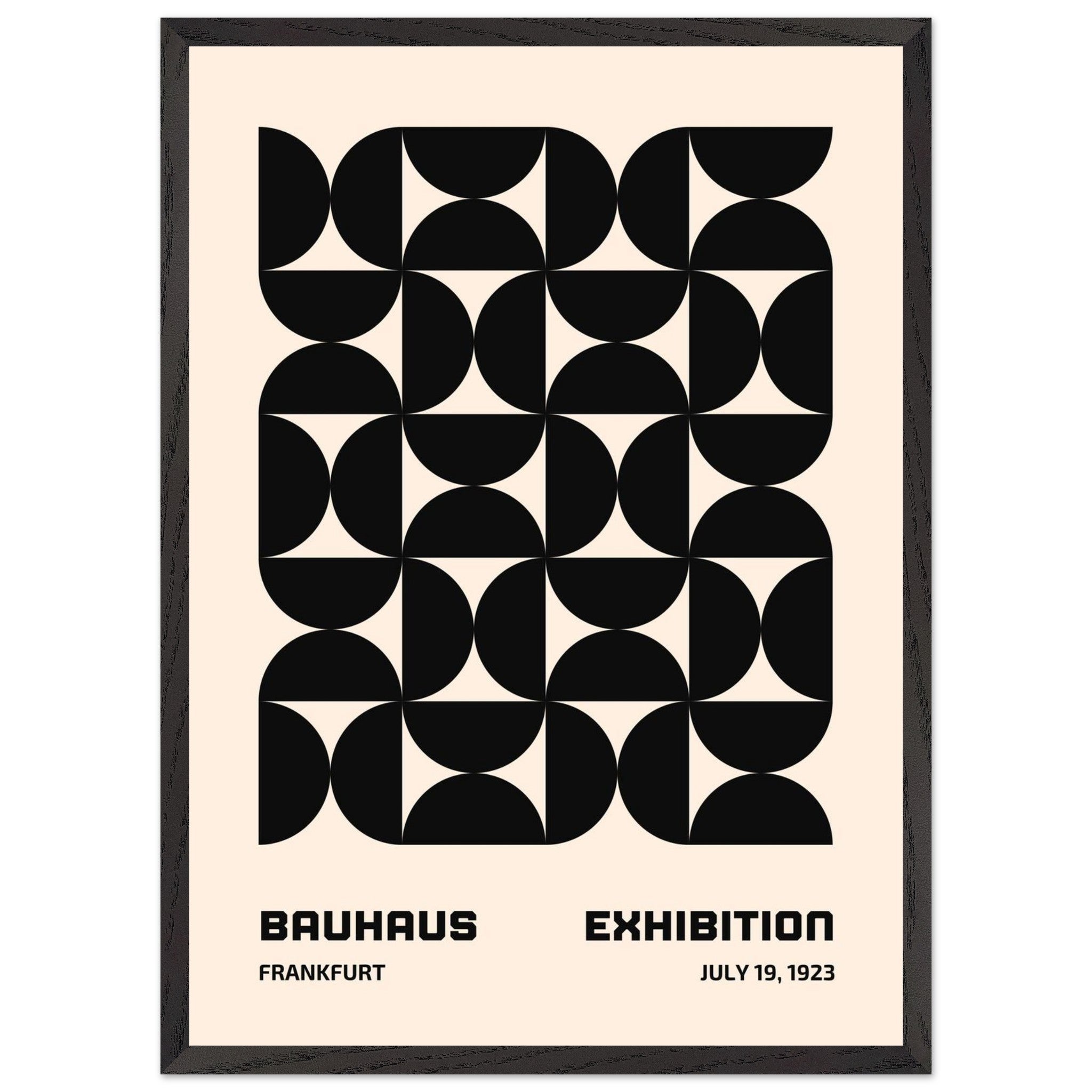 Artfulprints Poster met Lijst Bauhaus - 19 juli 1923 zwart  - 50x70 cm - Zwart / Wit