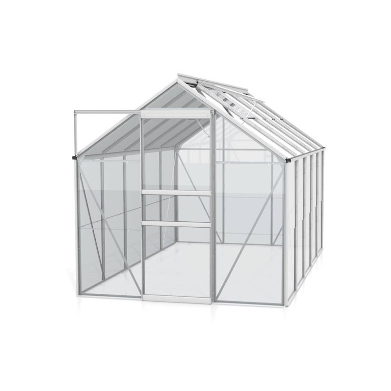 Serre en verre Venus aluminium anodisé 6,2 m² VITAVIA