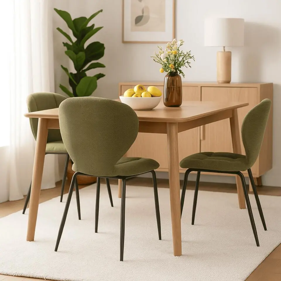 Calicosy - MAORI Set van 2 stoelen - Groen - 48,5x50x48 cm