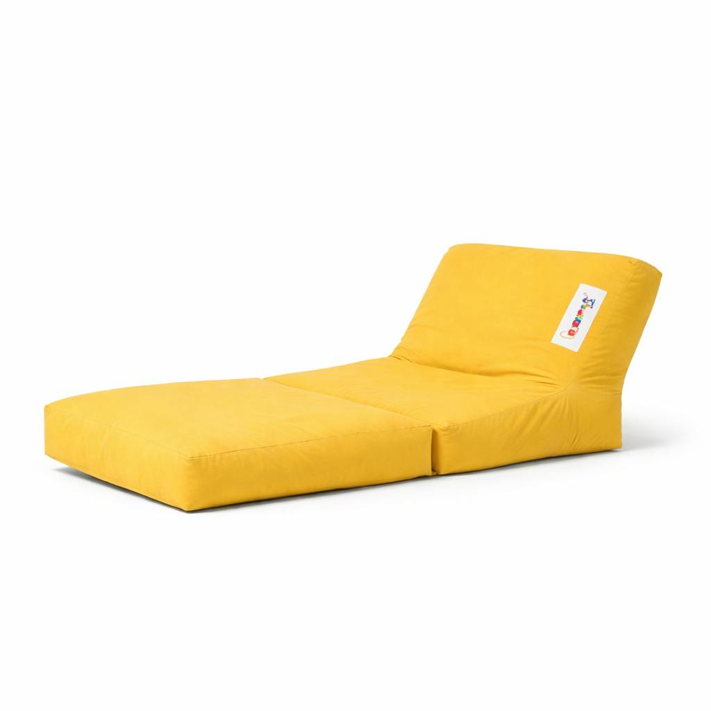 Pouf chaise longue extérieur jaune ARTA