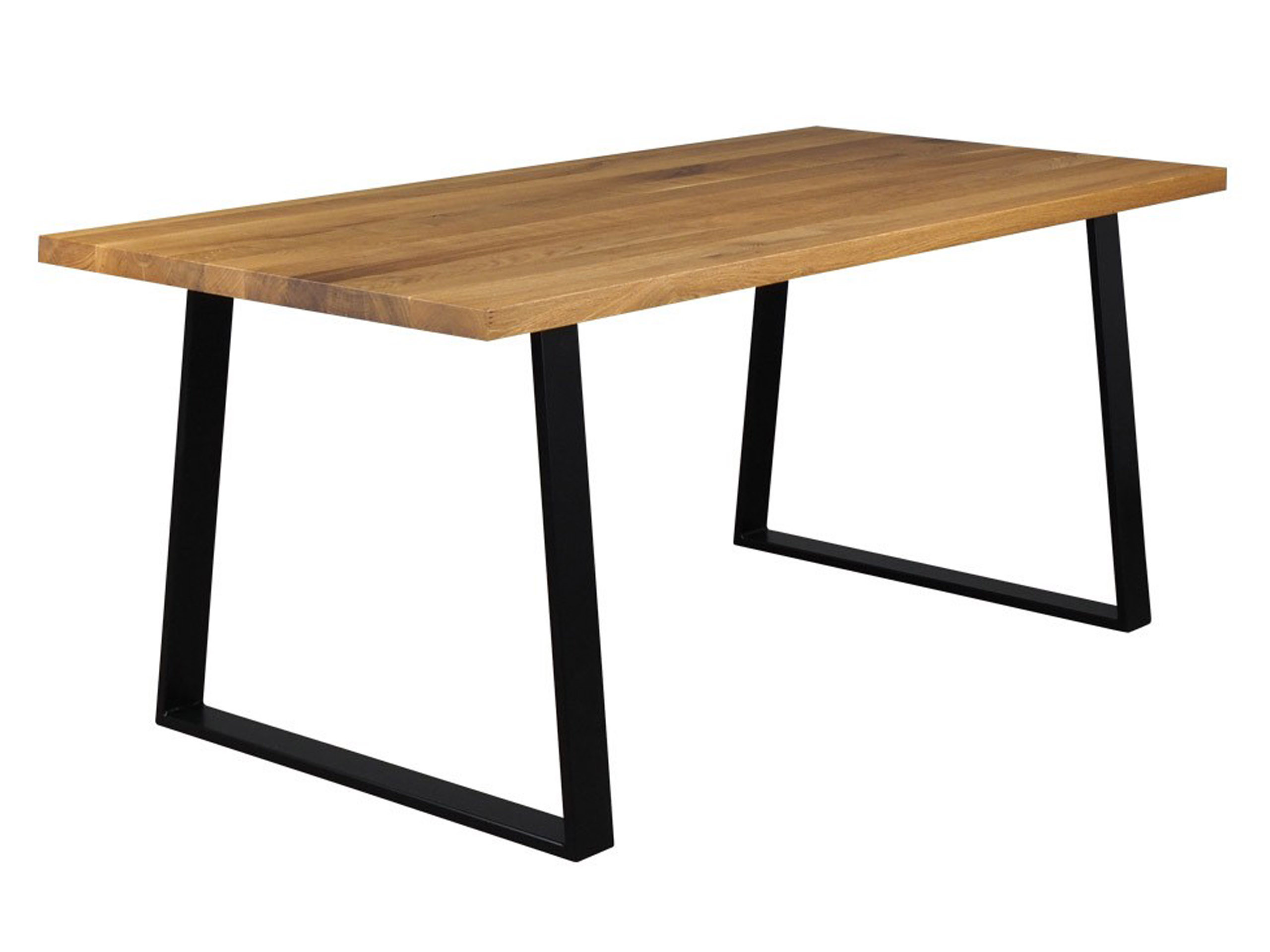 Stół 190x90 dębowy olejowany Pure 4,5 cm czarne nogi SHELBY II