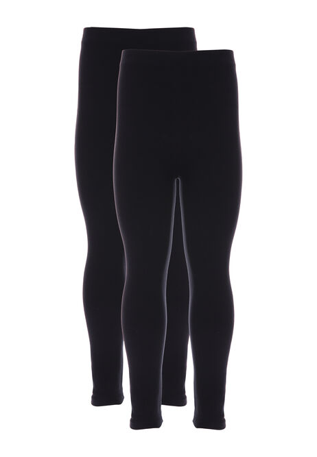 Younger Girl 2pk Black Leggings