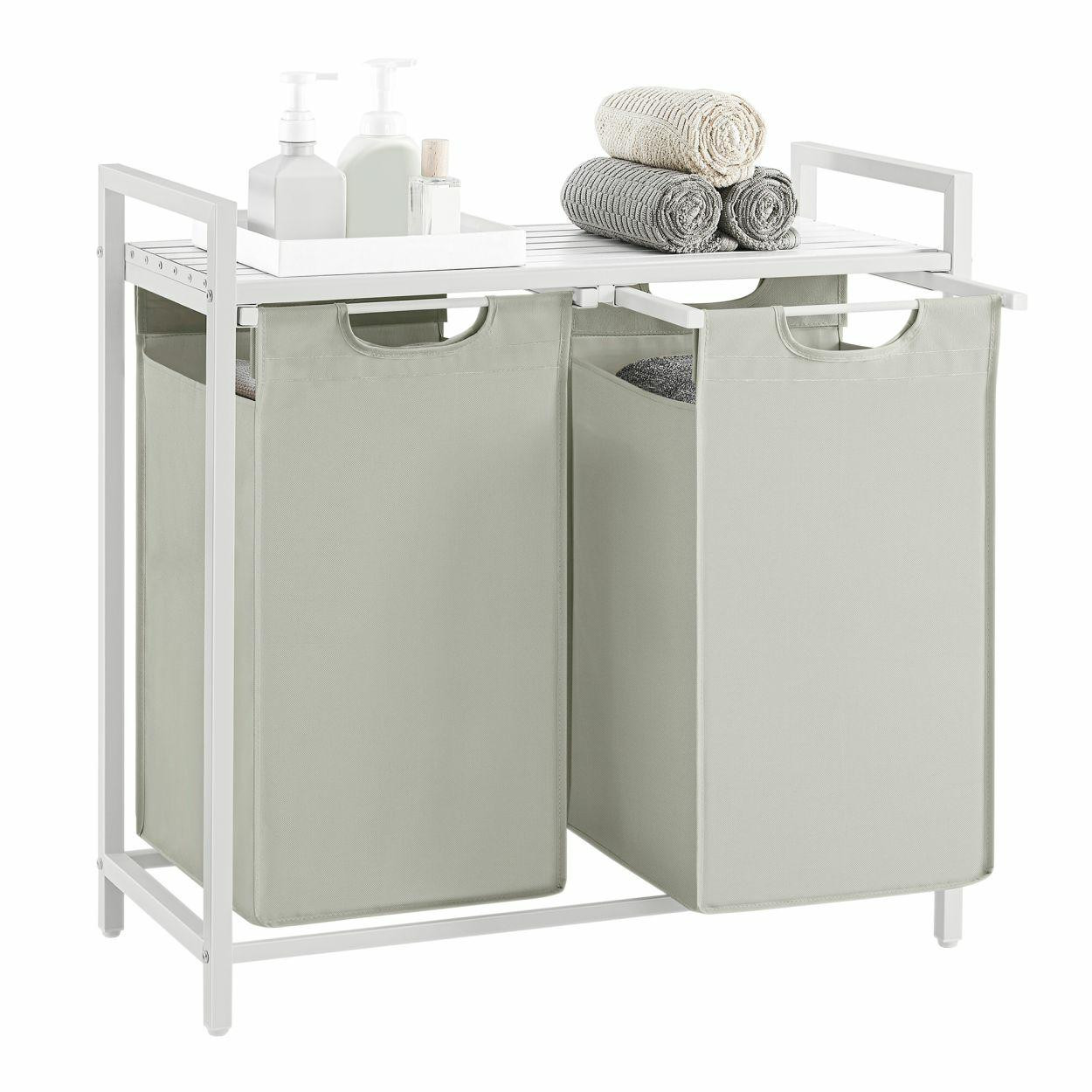 Wolnostojący kosz na pranie komory Loft do łazienki pralni 2x46 L