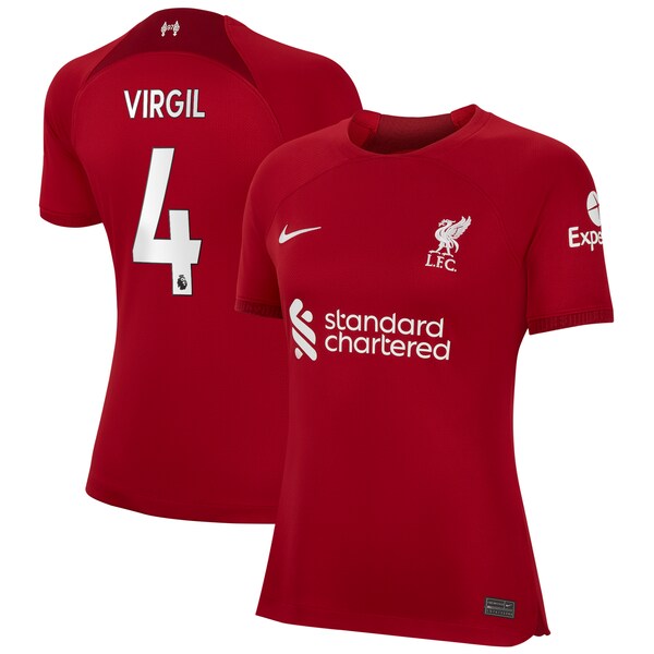 Virgil Van Dijk Liverpool Nike Women's 2022/23 Home Replica Player Jersey - Red