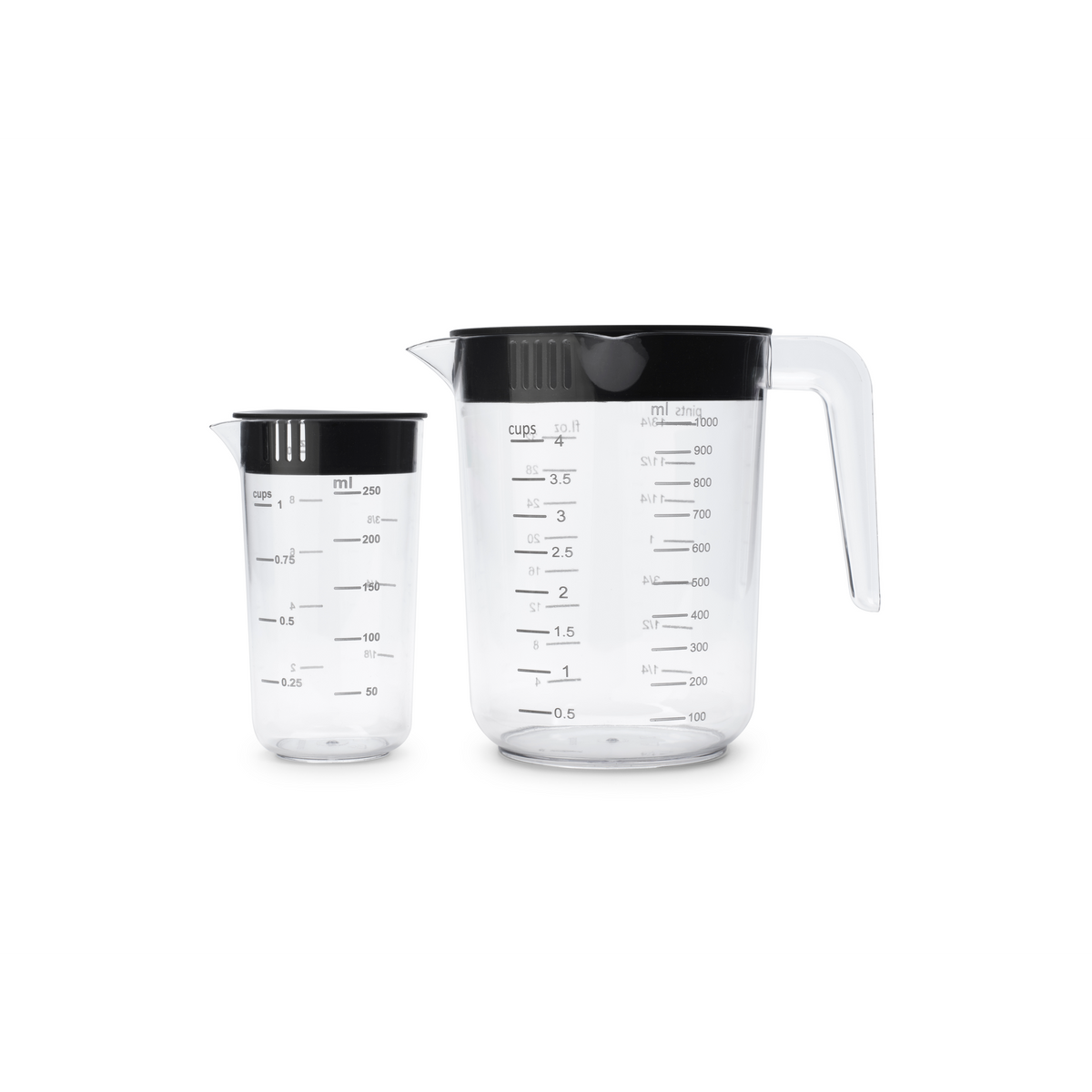 Brabantia Tasty  Maatbeker set, 2-delig, 0,25 en 1 liter - Transparent