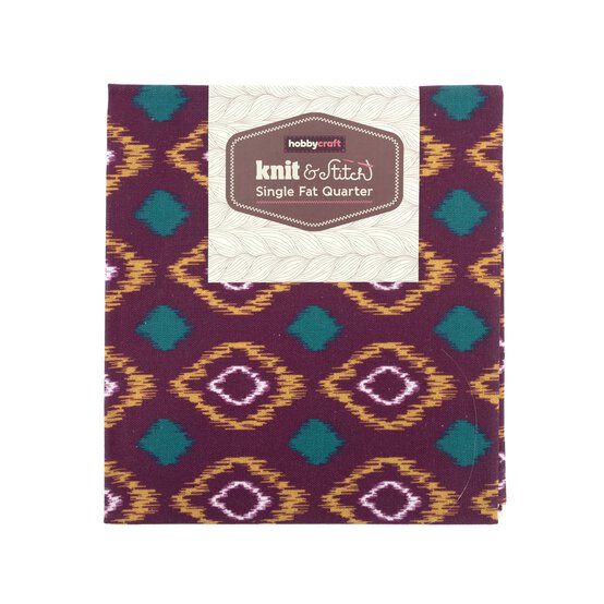 Stretch Diamond Purple Single Cotton Fat Quarter