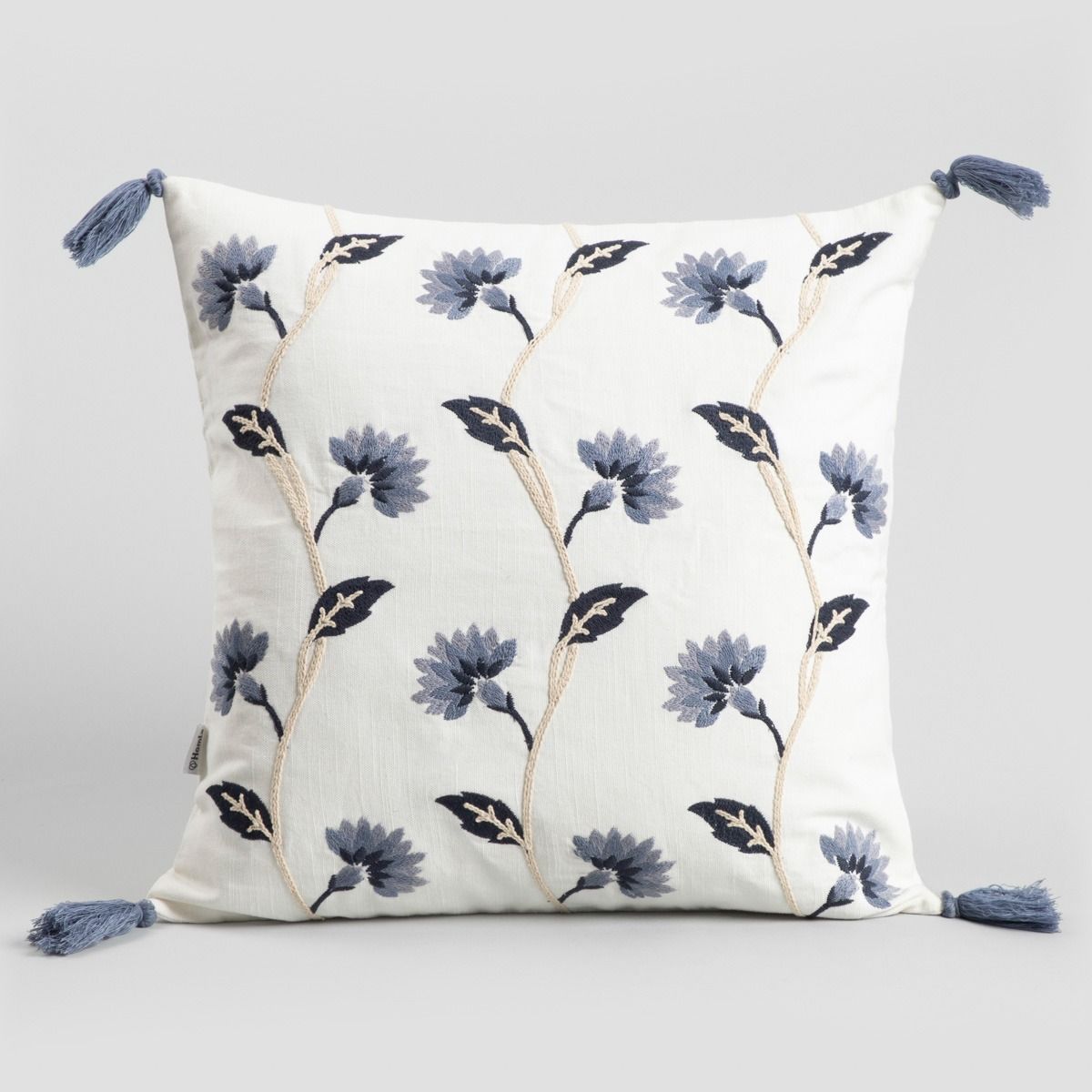 Poszewka CANDELA bawełniana z haftowanym wzorem 45x45 cm