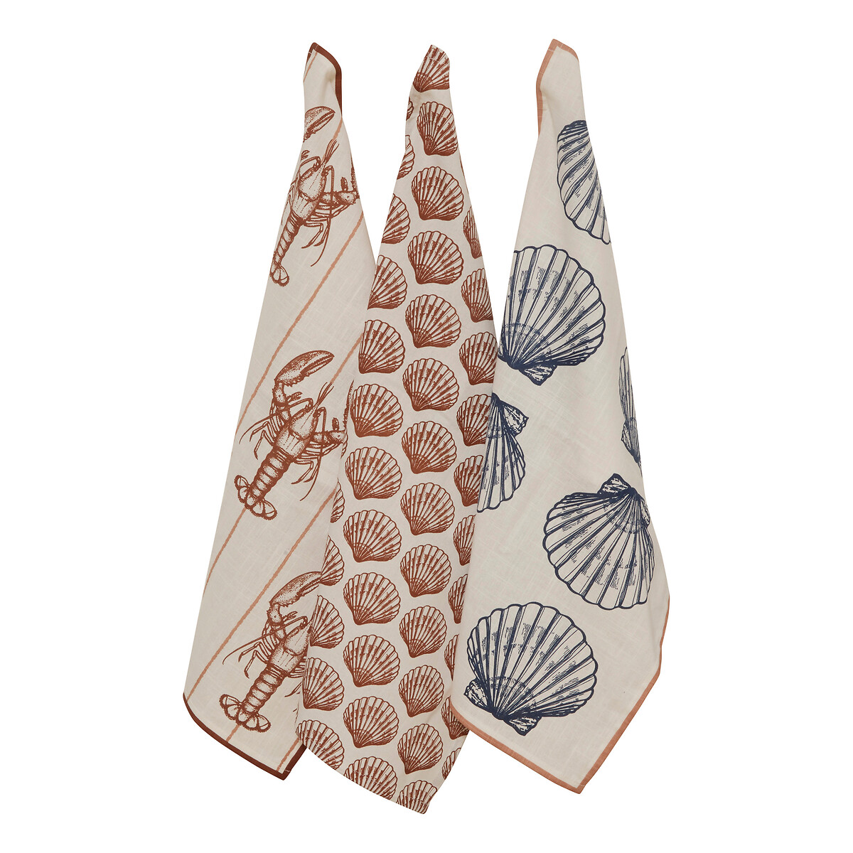 Conjunto de 3 panos de cozinha OCEANIA 45x70cm