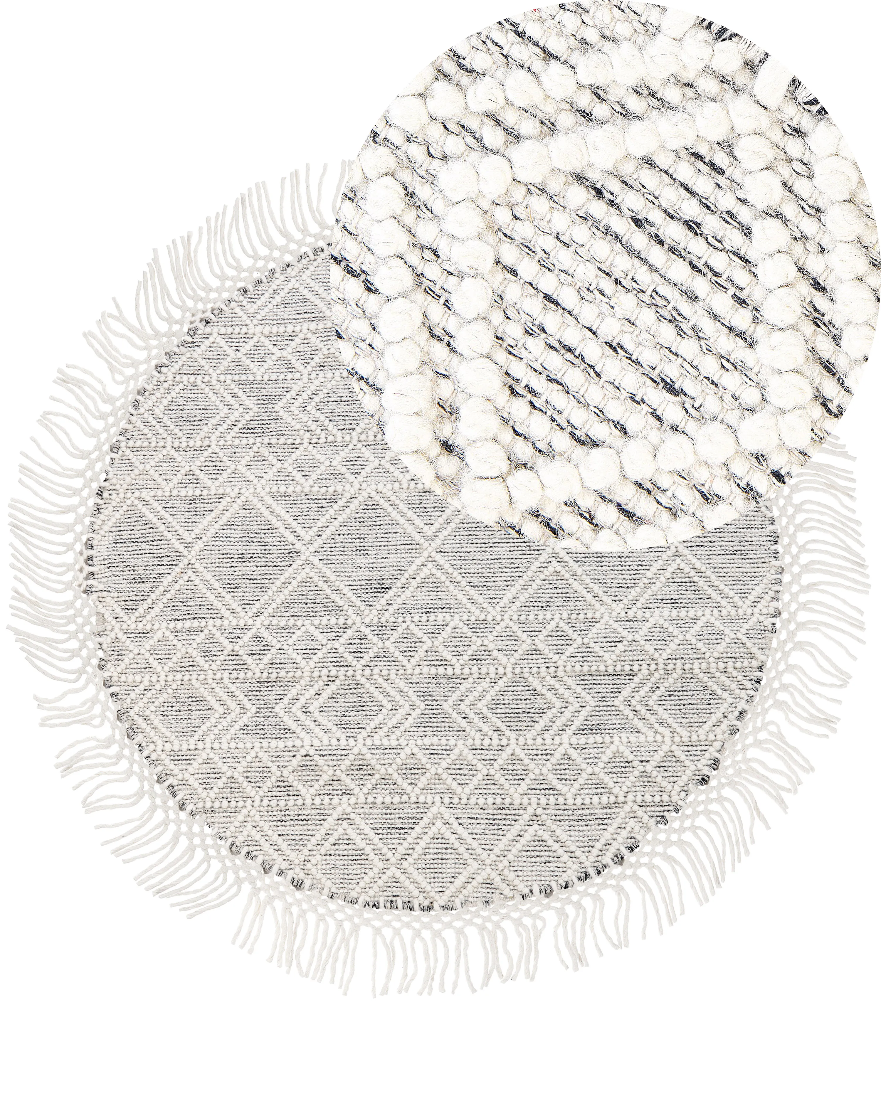 Rug BULDAN Grey ? 140 cm Wool