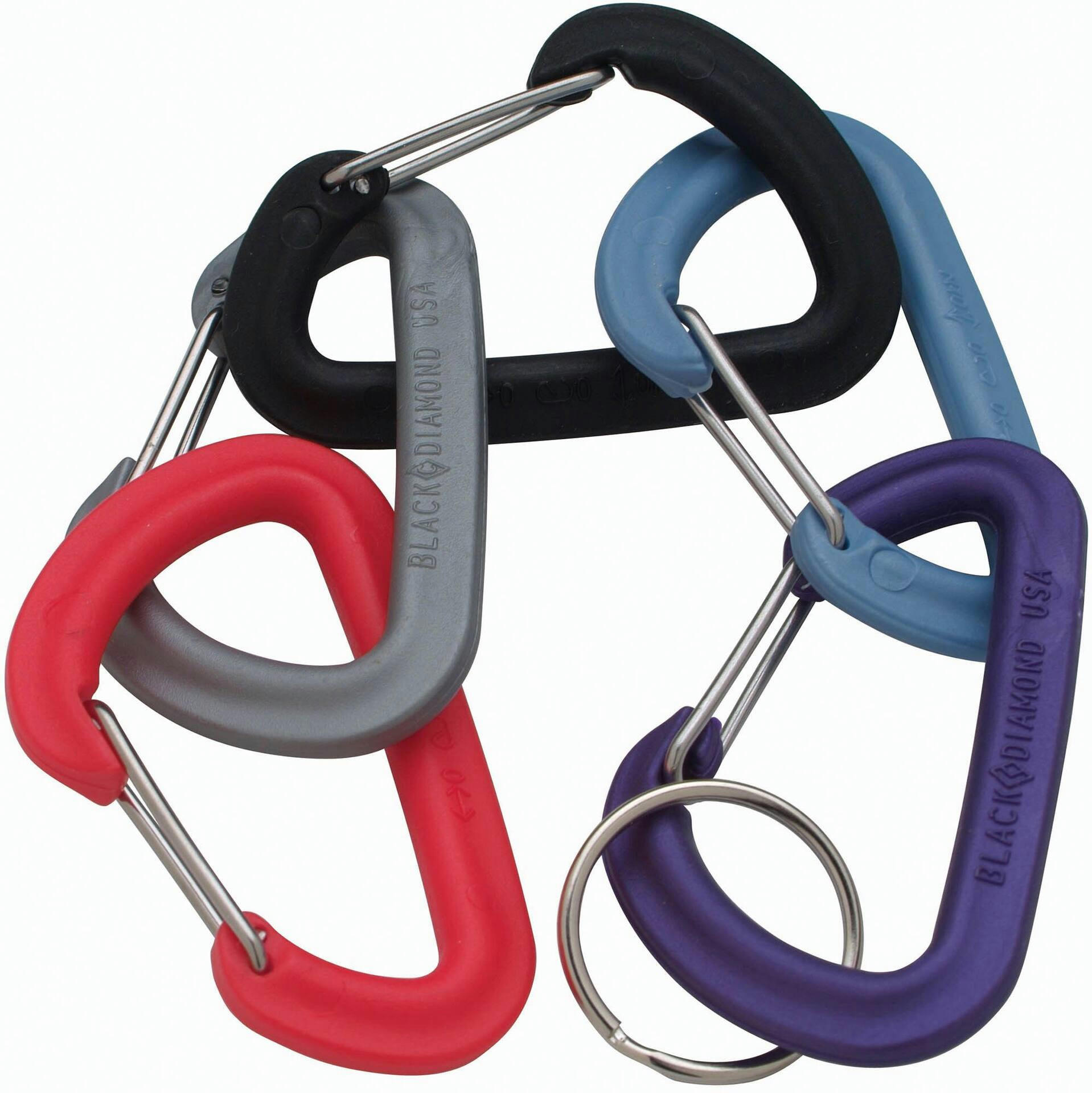 Black Diamond JiveWire Large Plastic Wiregate Accessory Carabiner Clip For Low Load Usage, Assorted