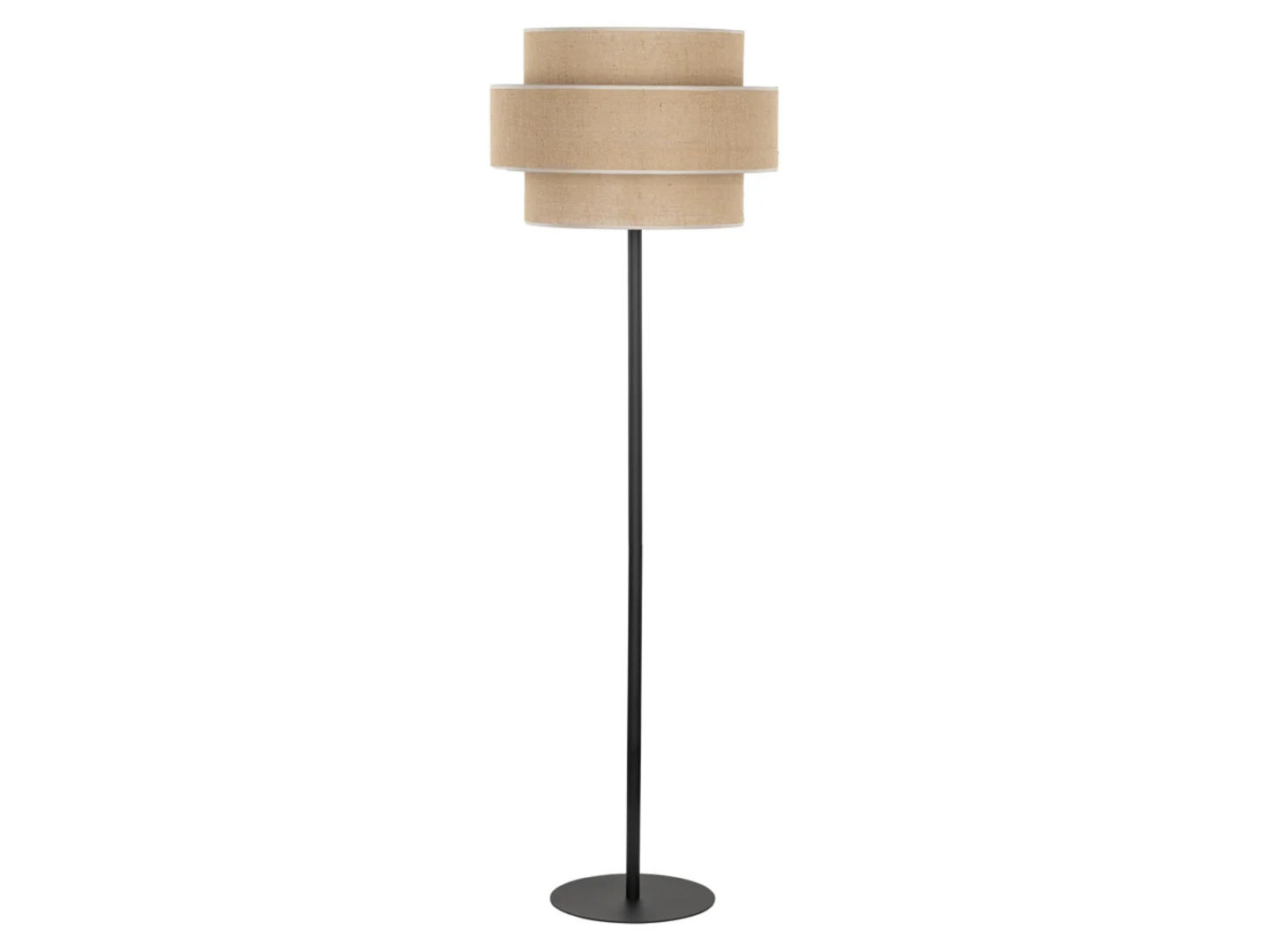 Lampa podłogowa Calisto Juta metalowa beżowa