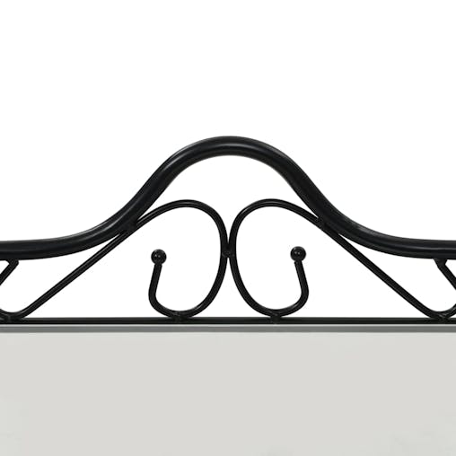 NNEVL Bedside Table Steel and Tempered Glass 45x30.5x60 cm Black