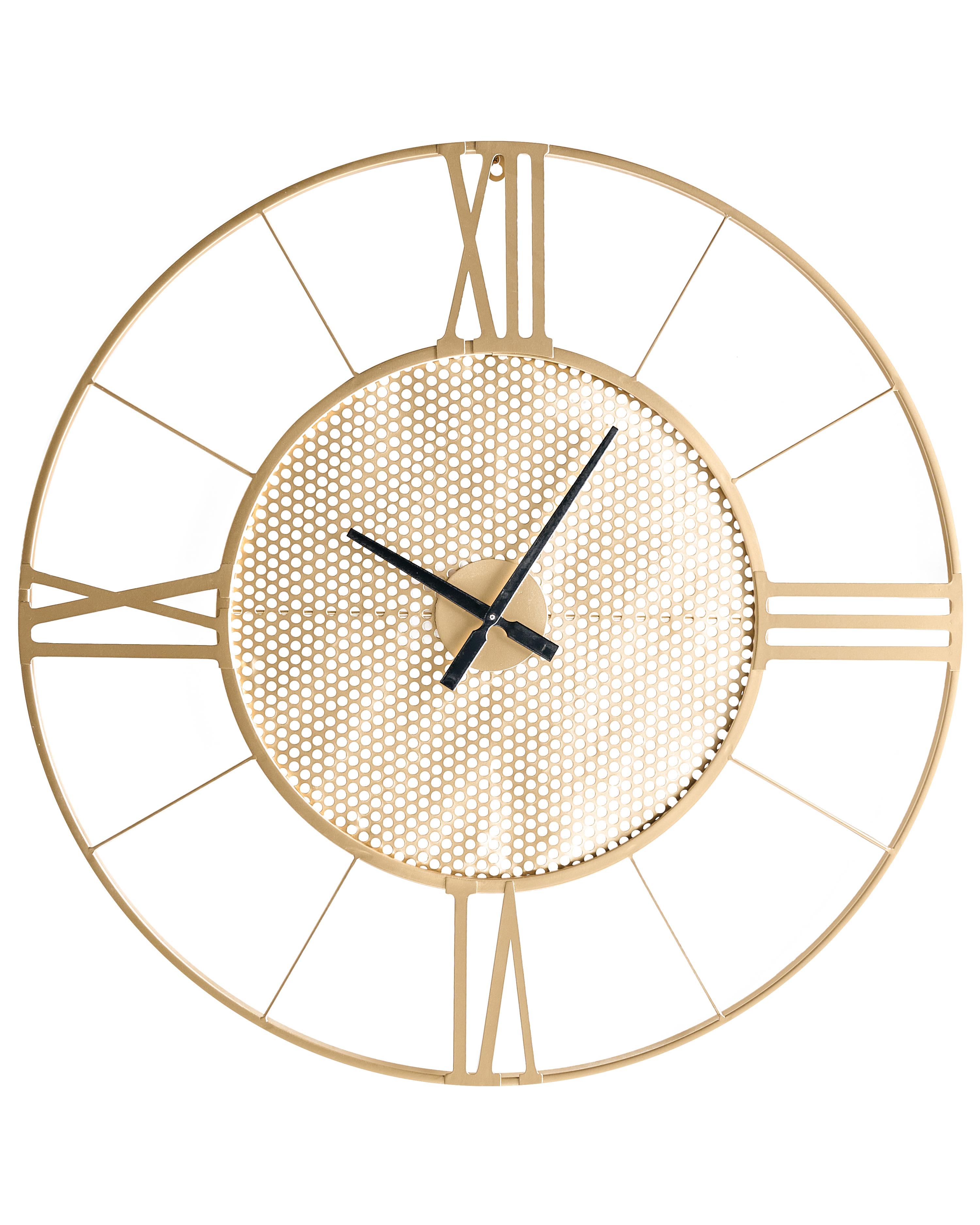 Wall Clock BLAMERE 80 cm Metal Gold