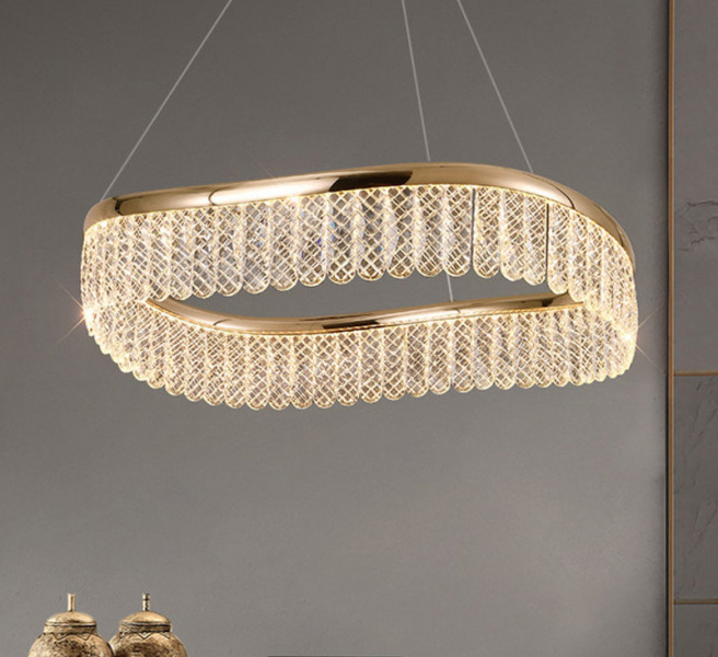 Lampa wisząca złota Marsille LED 80 cm
