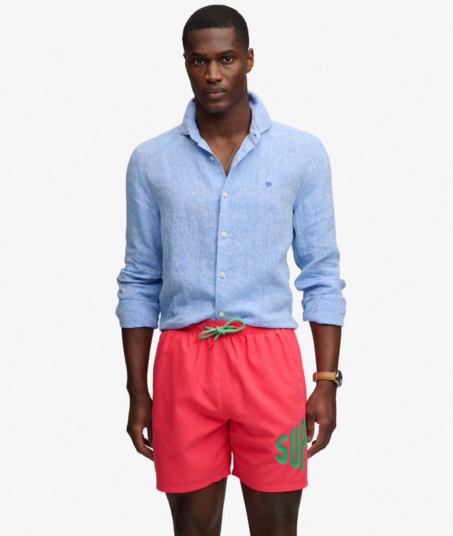 Printed Logo 16-Inch Swim Shorts