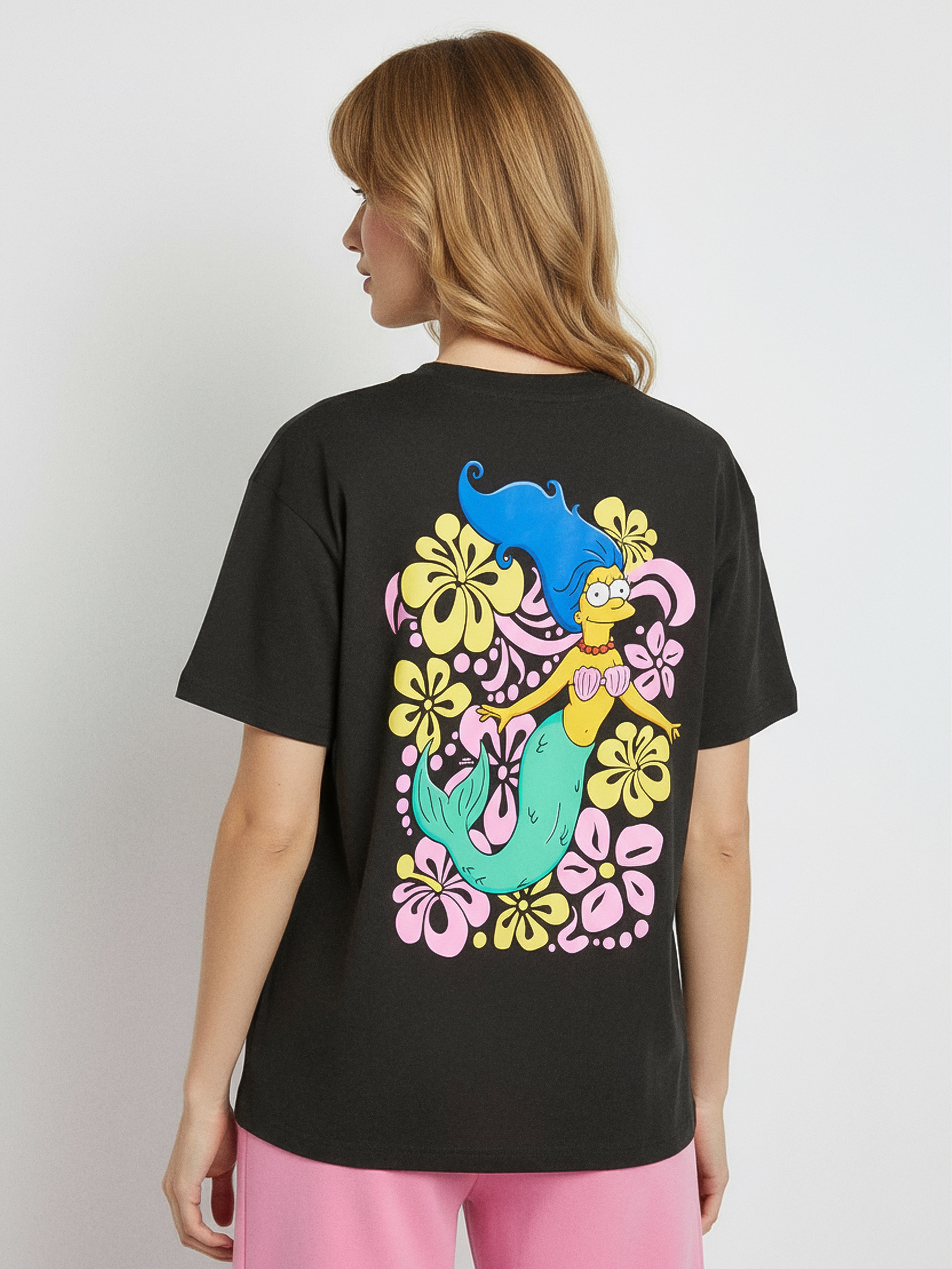 Bawełniana koszulka loose fit The Simpsons