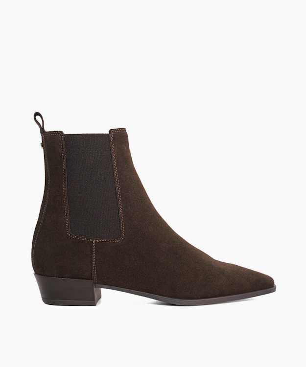 Parkas Brown - Chisel Toe Low Heel Chelsea Ankle Boots