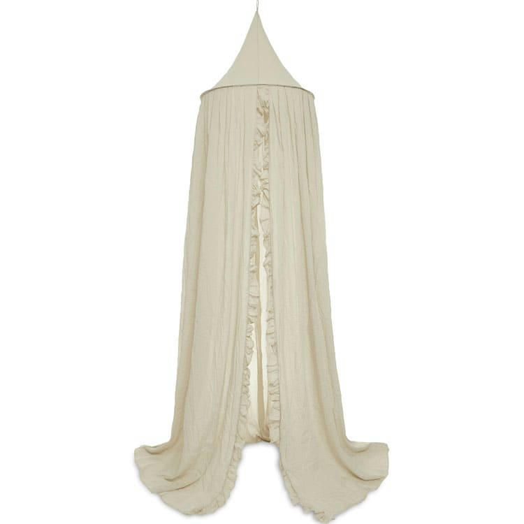 - Ciel de lit vintage ruffle Nougat (245 cm)