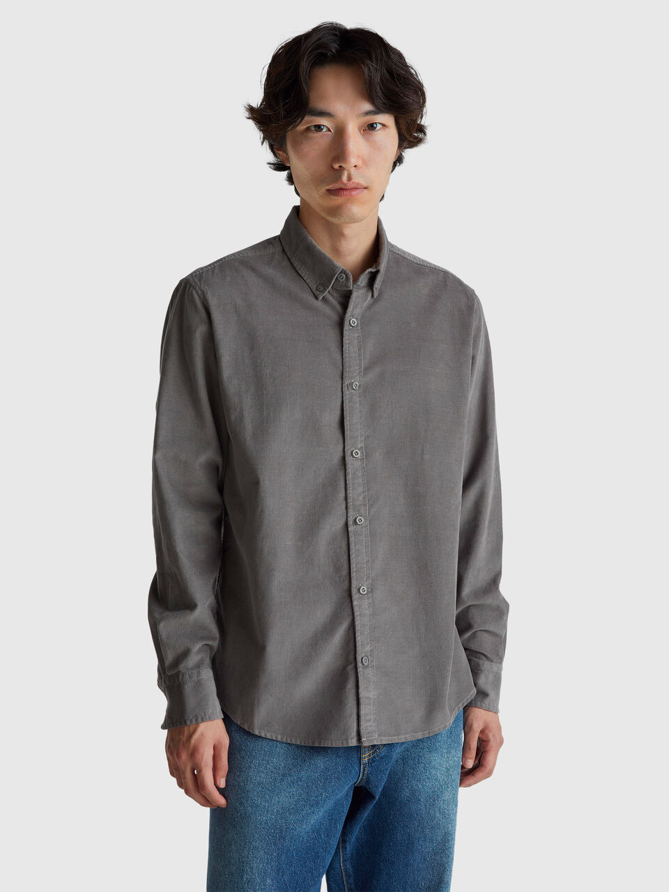 Corduroy button-down shirt