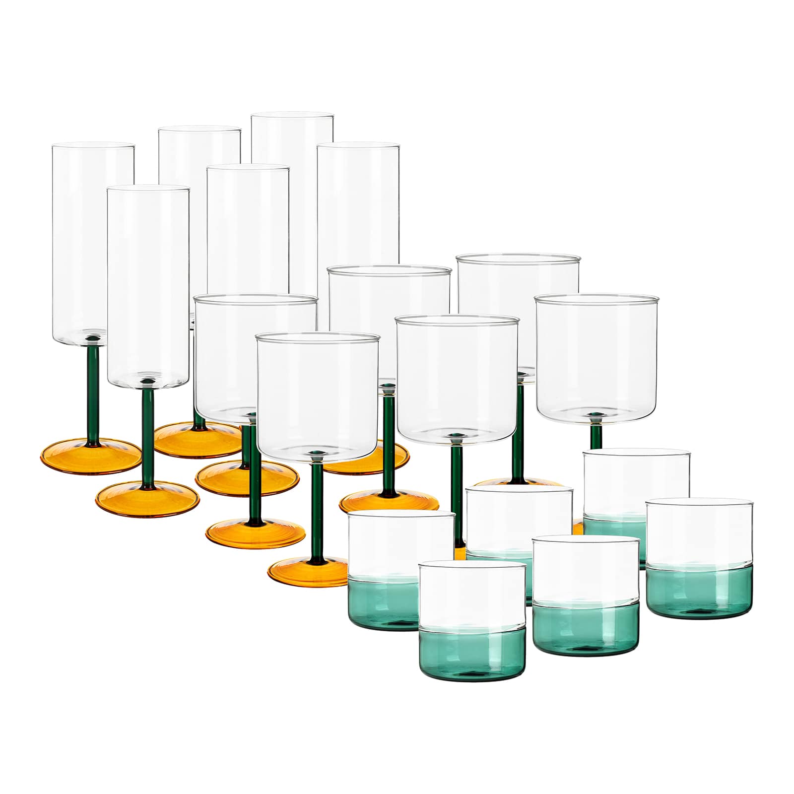 Gläser-Set Finn Grün, 18 -tlg.