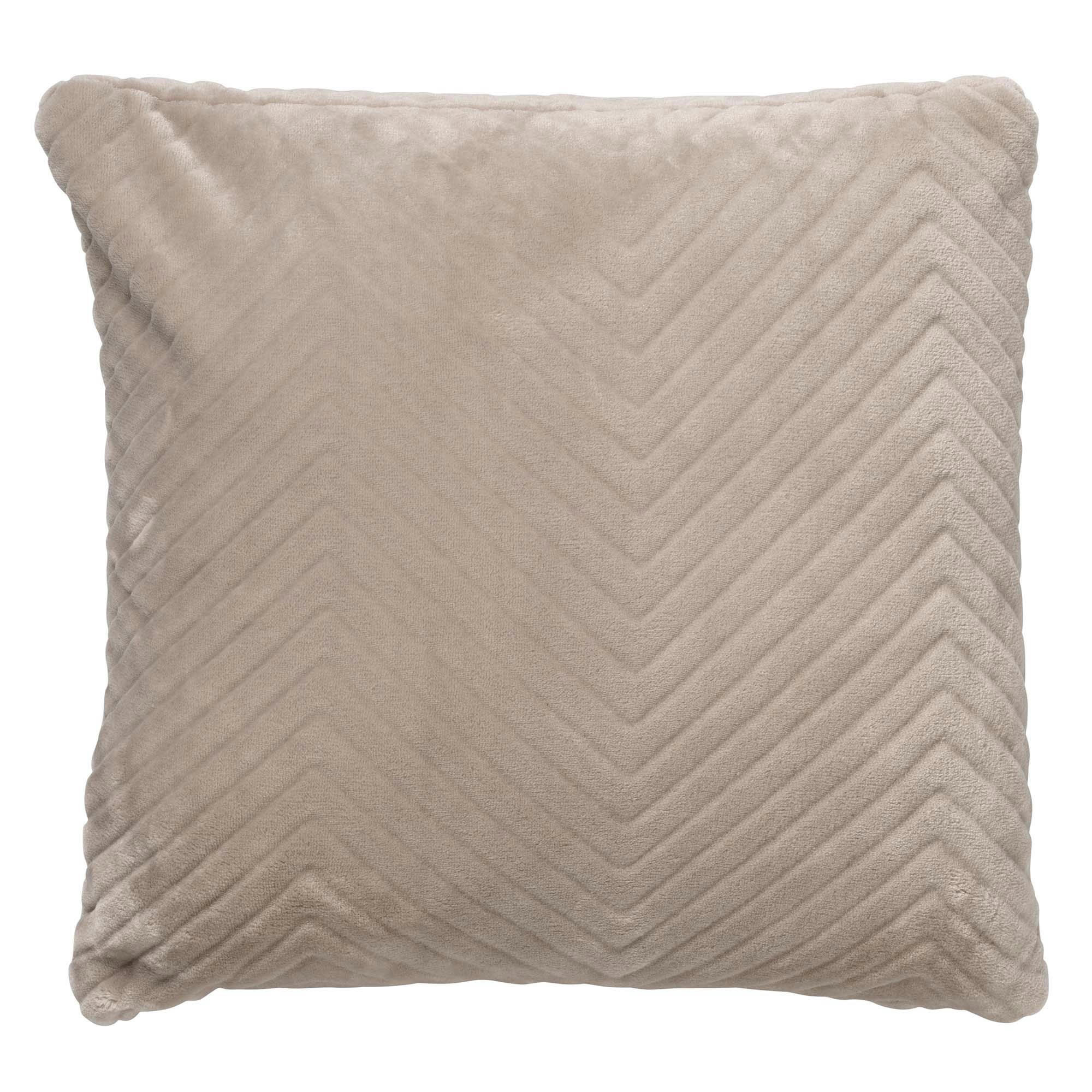 ZICO - Coussin - beige en velours 45x45 cm uni