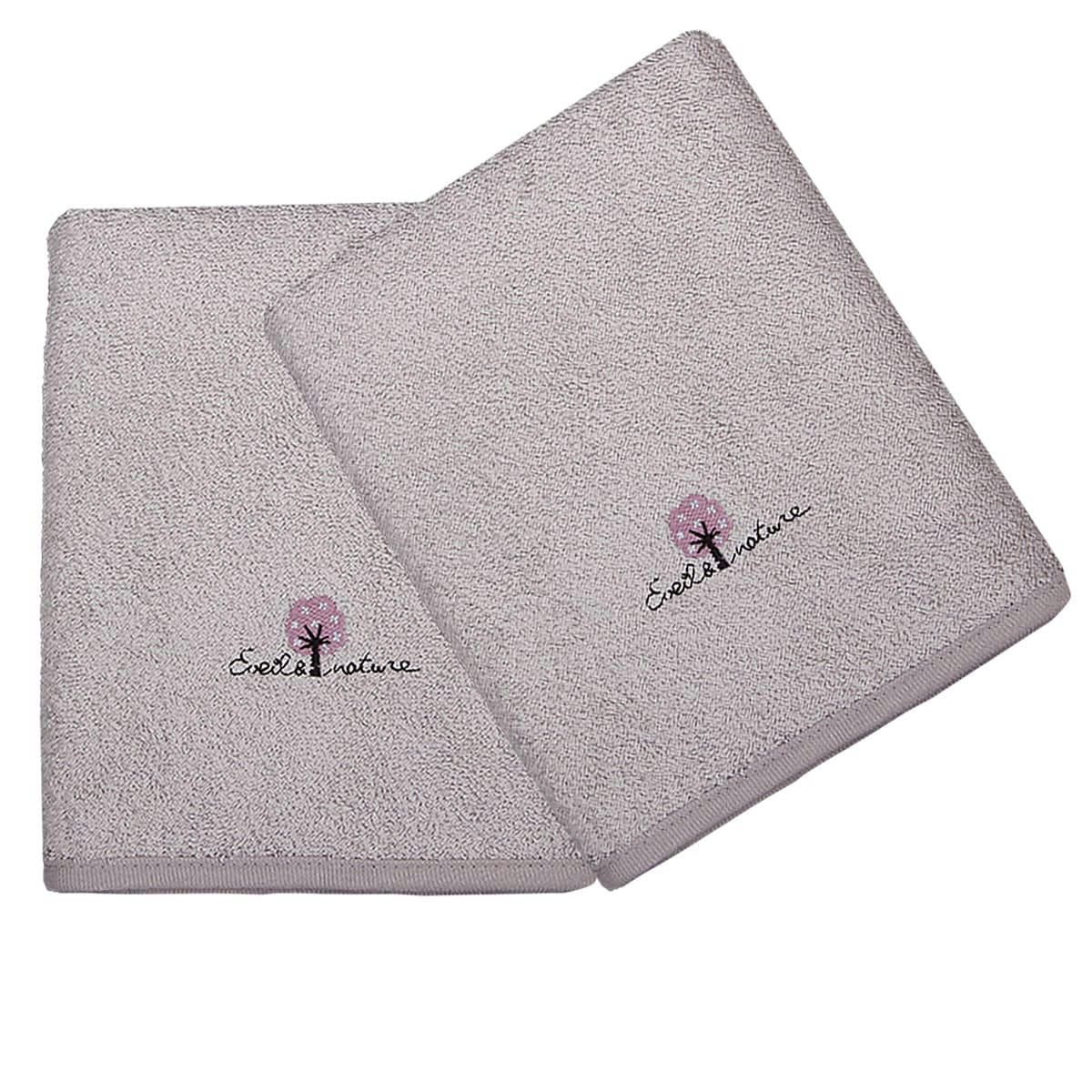 GAMME BIO UNIS - Lot de 2 Serviettes éponge 50x90 cm Coton bio Ambre