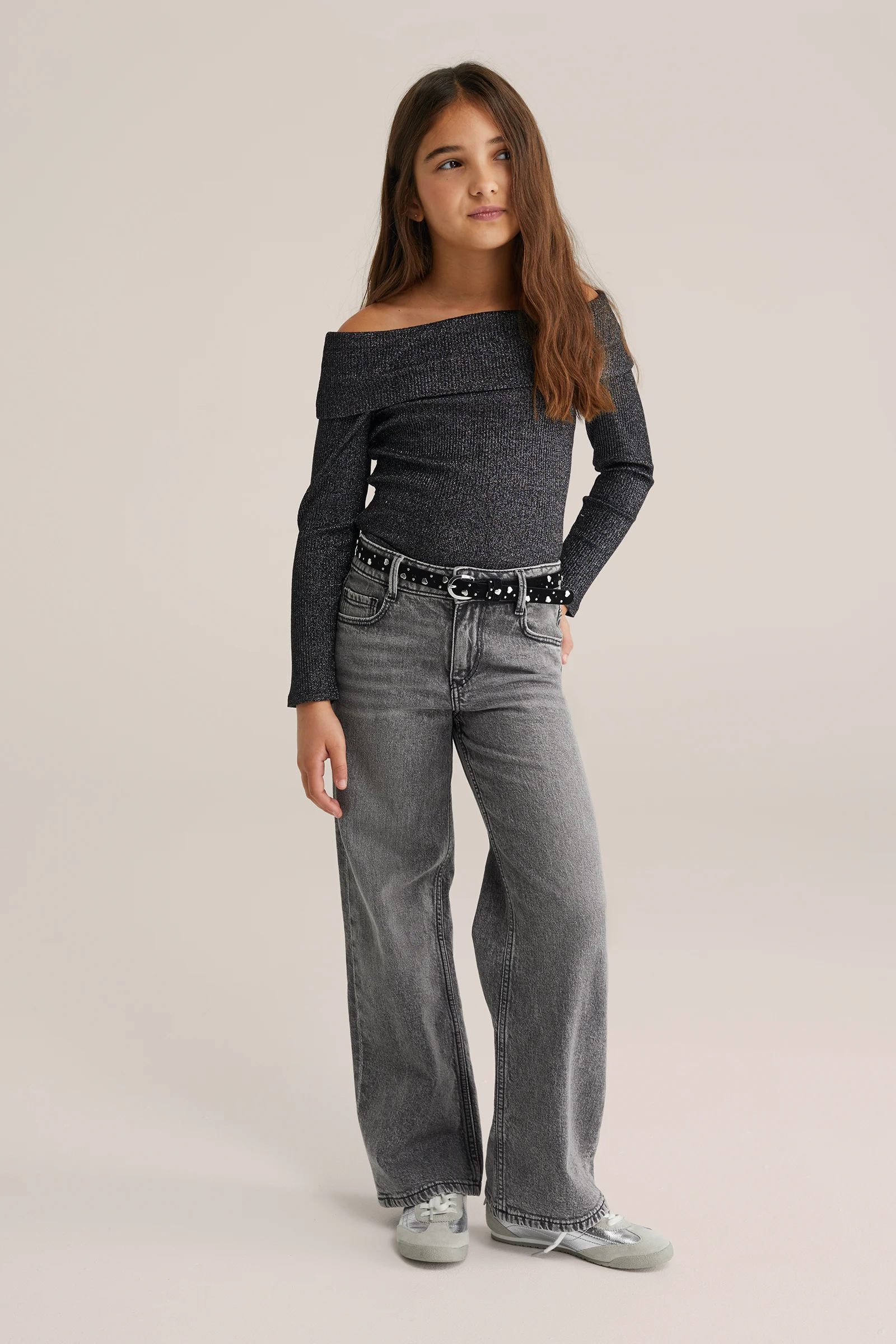 Meisjes top met glittergaren