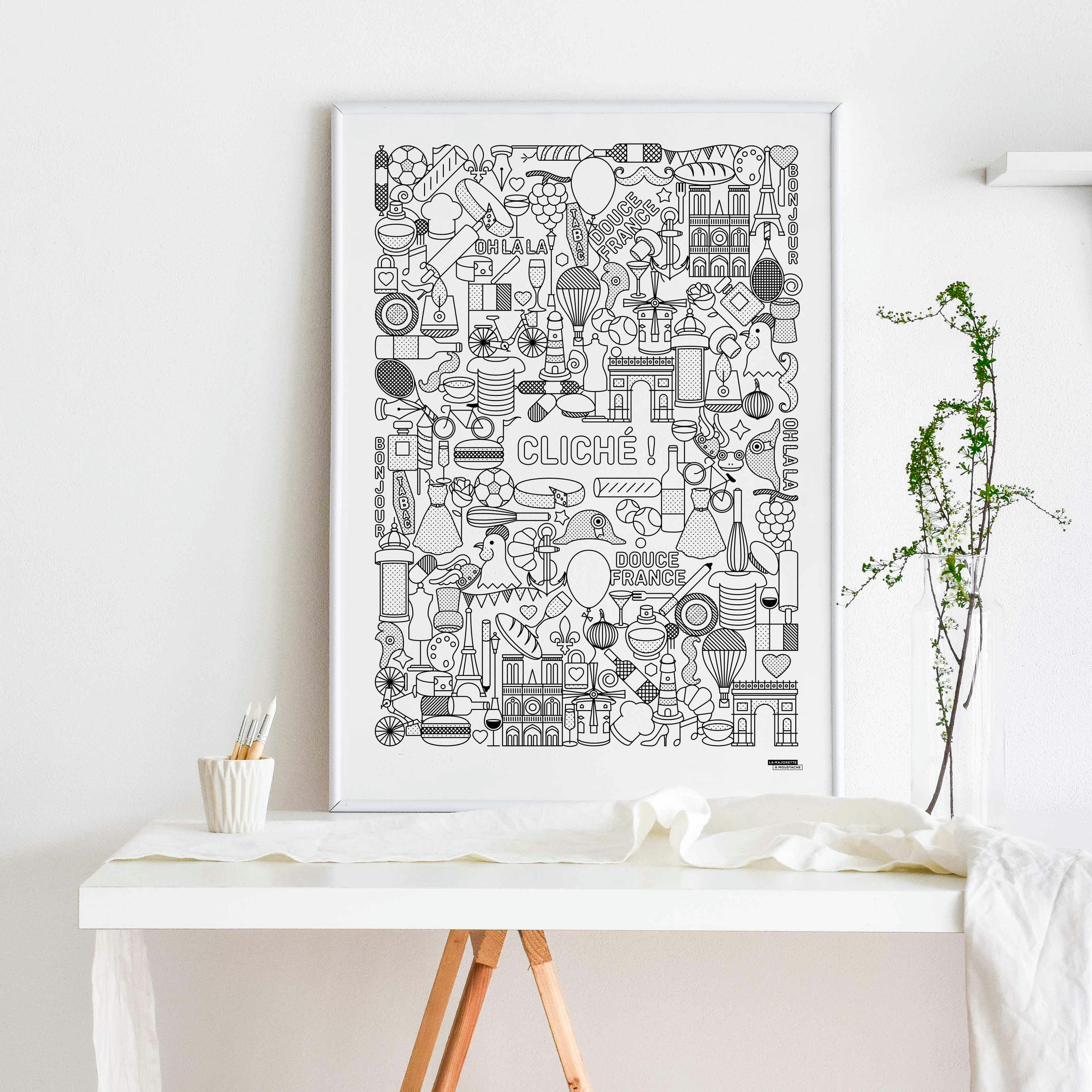 - Affiche d'art douce France 50 X 70 cm