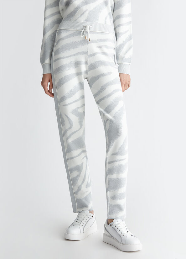 Pantaloni animalier in maglia