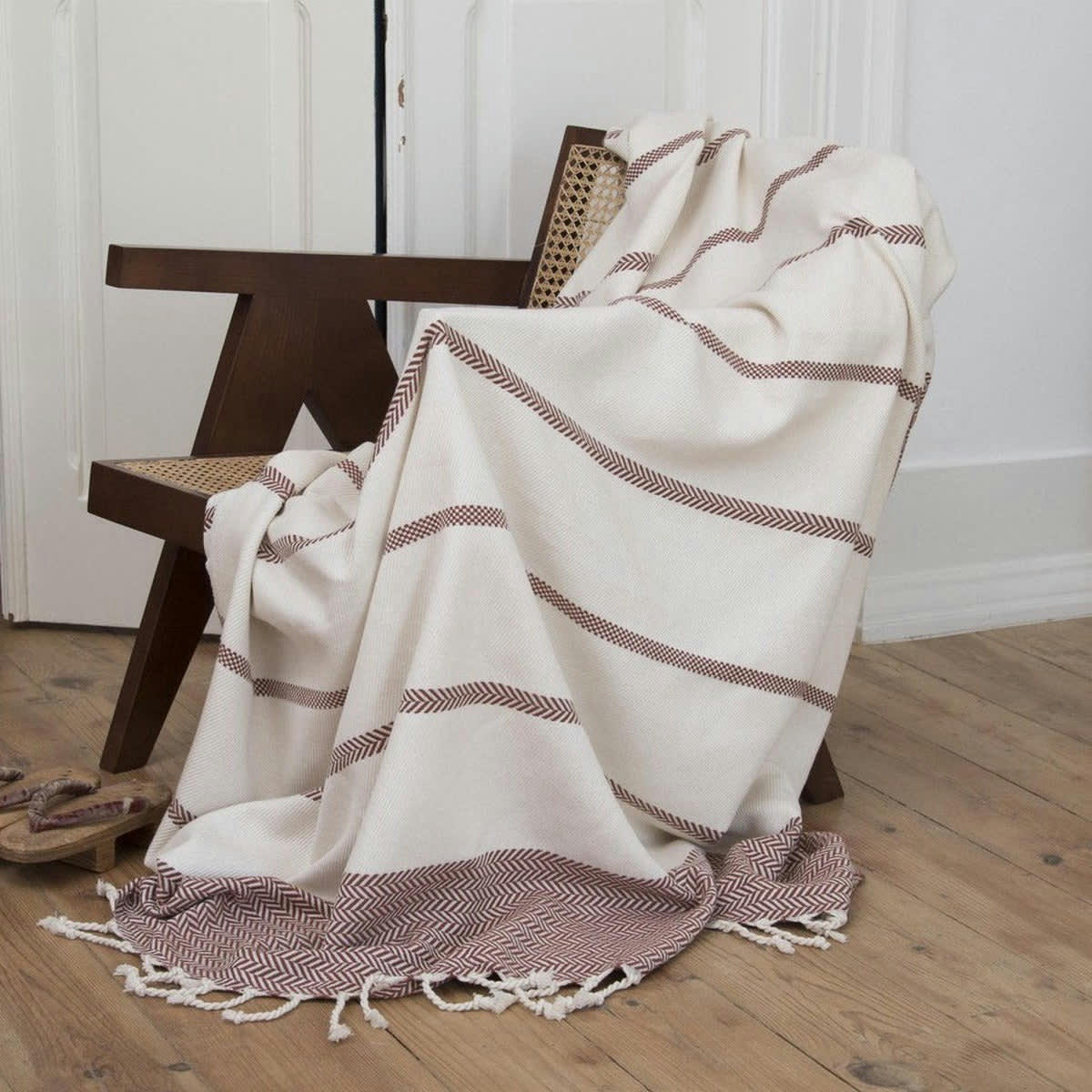 LIV - Plaid coton  160x250 tomette