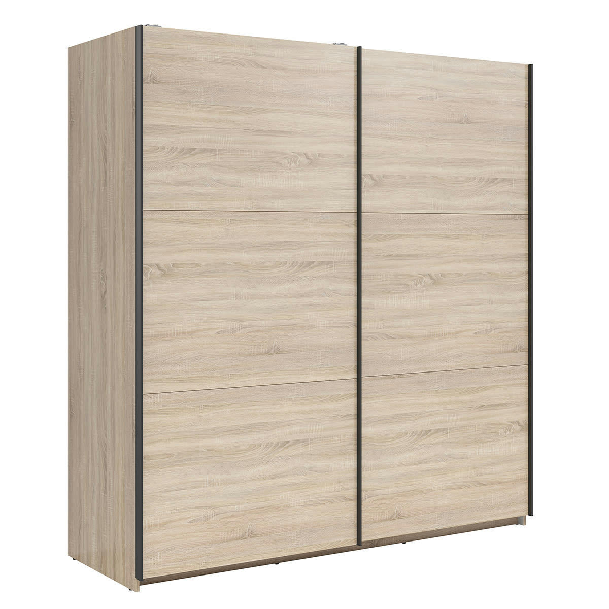 - Armoire 2 portes L183 x H195 cm panneaux agglomérés naturel