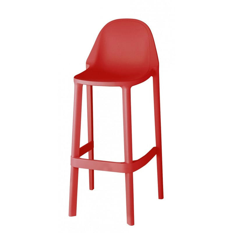 PIU - Tabouret design en plastique rouge