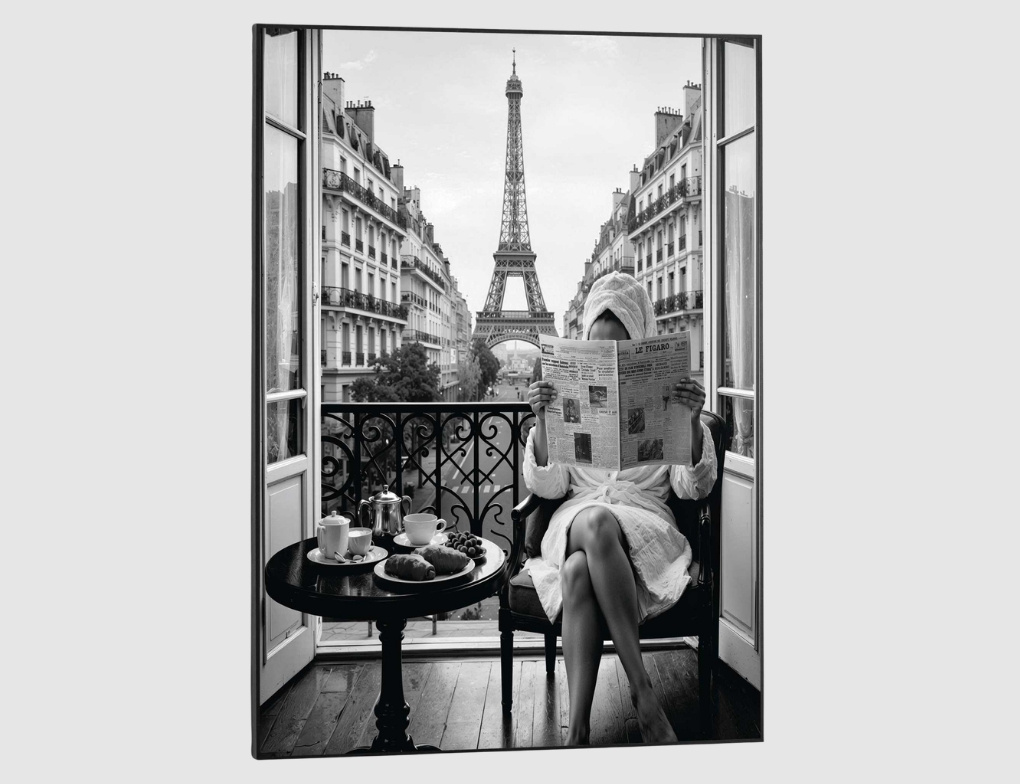 Bild Slim Frame Black Paris Weekend 50x70cm