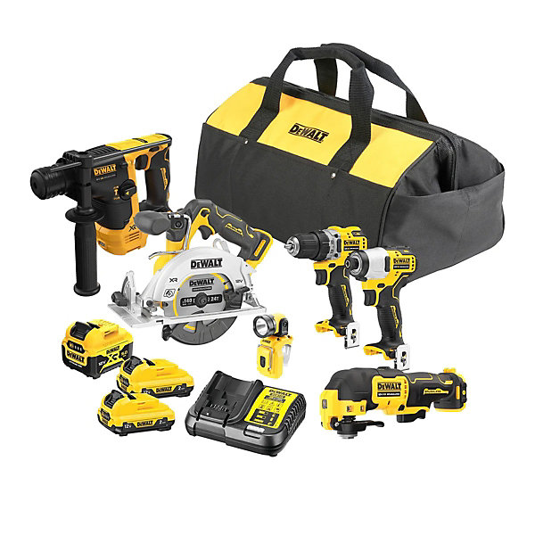 DEWALT DCK611P1D2-QW Combi set 6 pièces 12V avec 1x 5.0Ah   2x 2.0Ah, chargeur, sac
