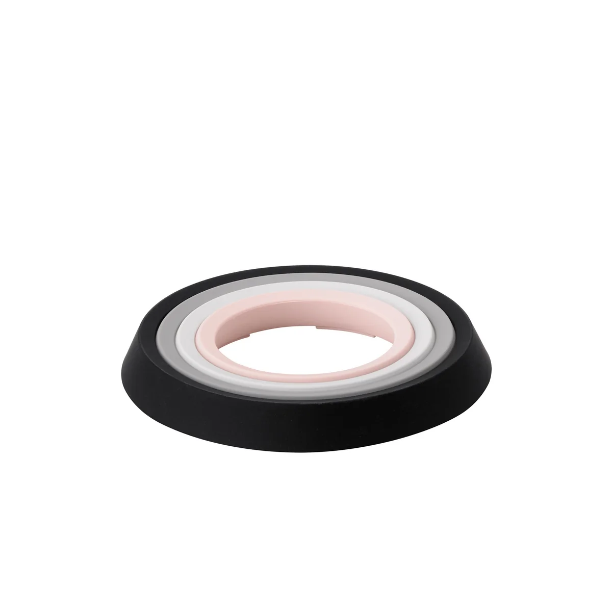 Rig-Tig by Stelton - Place-It Untersetzer, schwarz / dunkelgrau / hellgrau / rose (4er-Set)