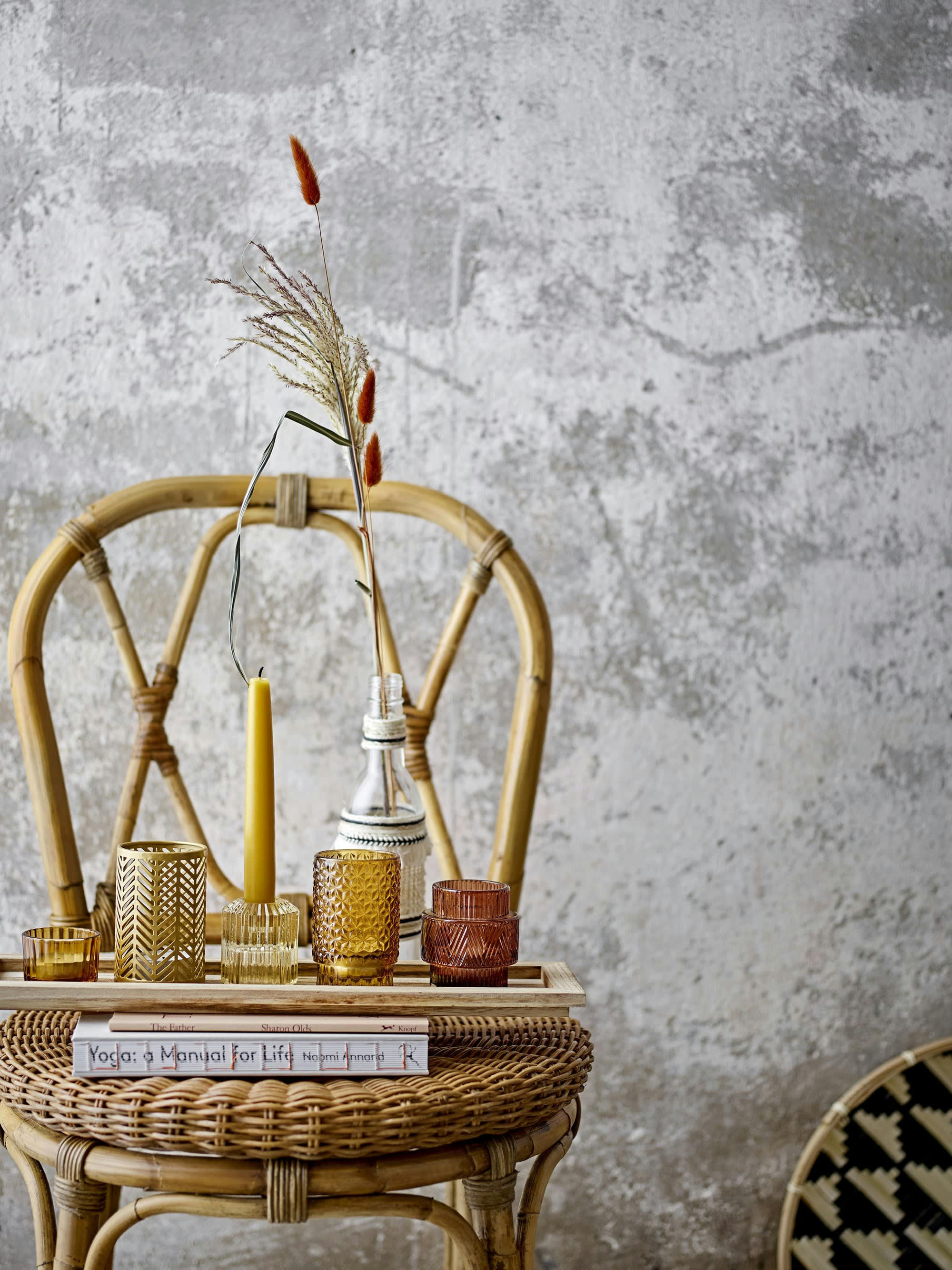 SANGA - Plateau avec 5 éléments en verre